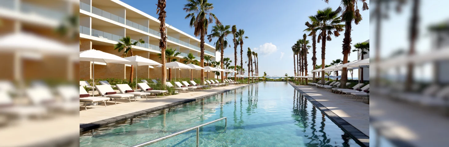 The pool area at the soon-to-be-rebranded Grand Palladium Costa Mujeres Resort & Spa.