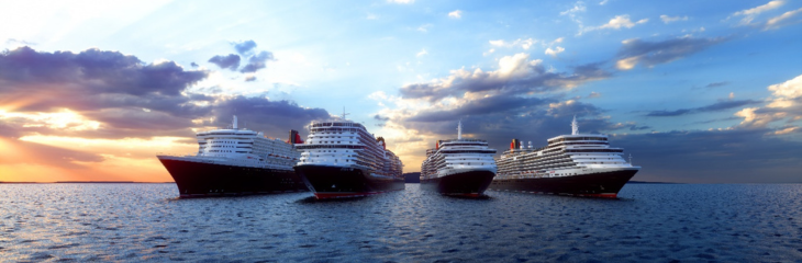 Cunards four ship fleet