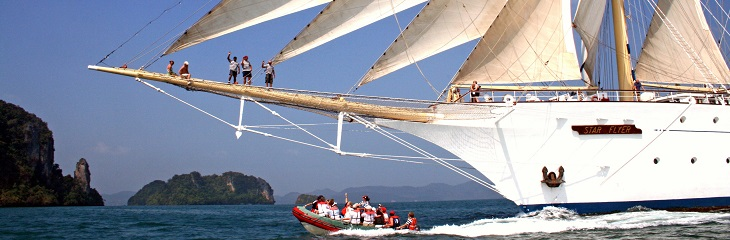 Image of guests aboard the Star Flyer ship